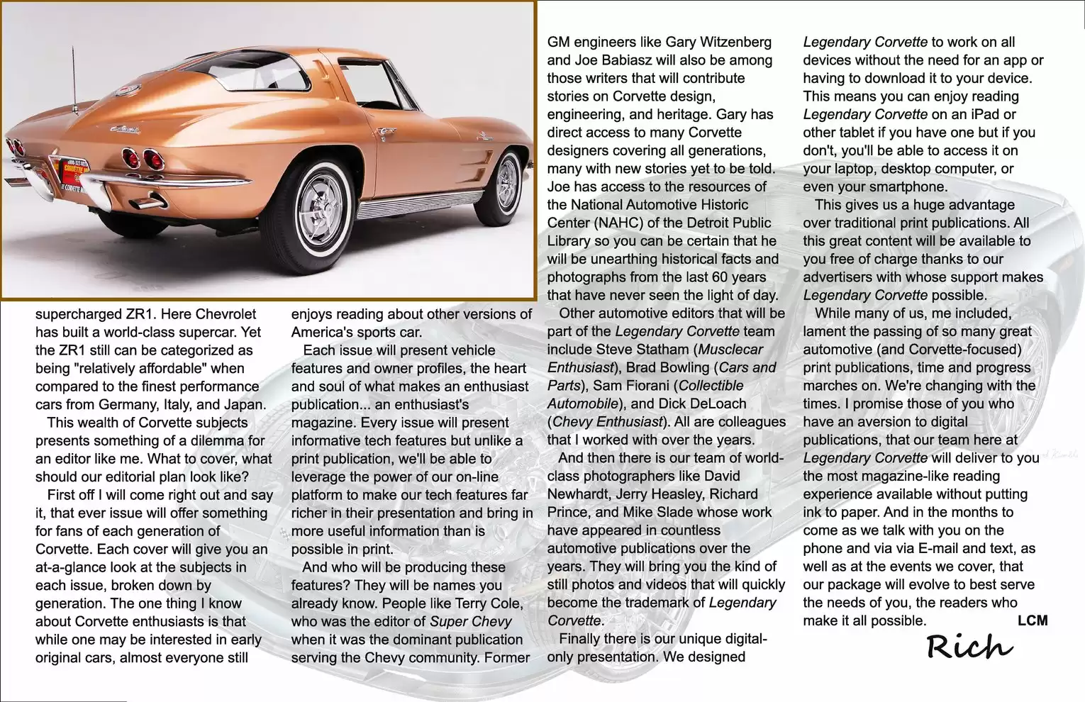 Legendary Corvette: Vol 1 Iss 1 Page 4